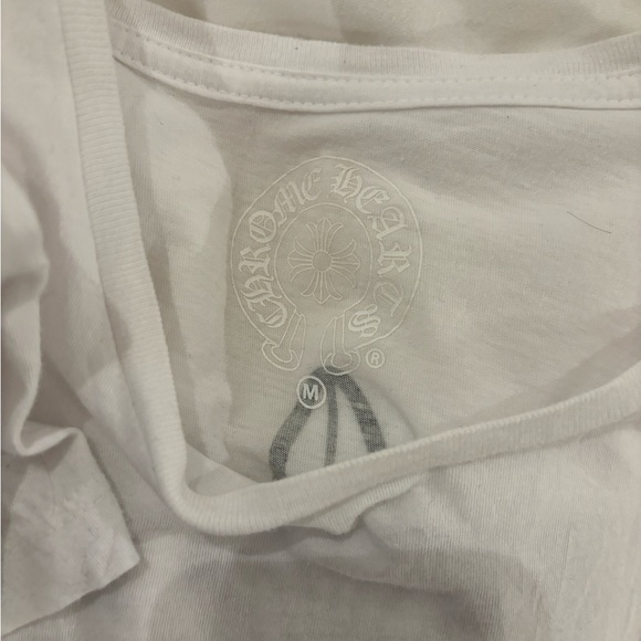 White Womens Chrome Hearts T Shirt - Picture 3 of 5